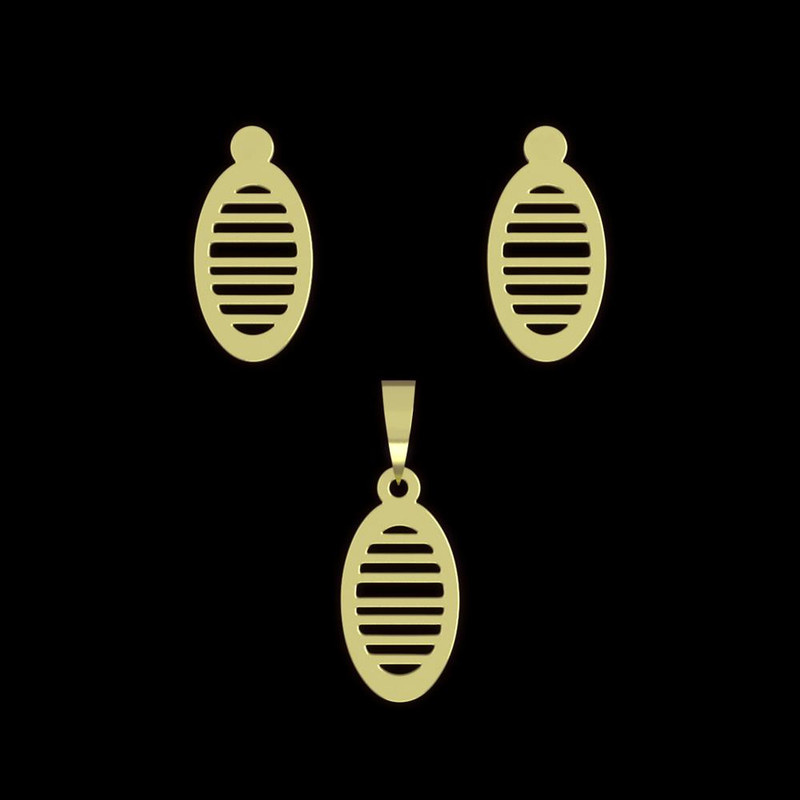 نیم ست طلا 18 عیار زنانه مدوپد مدل بیضی کد NA11783 نیم ست طلا 18 عیار زنانه مدوپد مدل بیضی کد NA11783