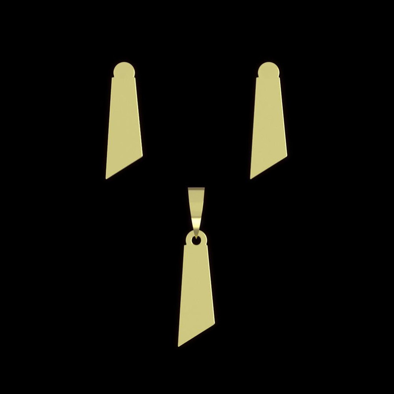 نیم ست طلا 18 عیار زنانه مدوپد مدل هندسی کد NA11802 نیم ست طلا 18 عیار زنانه مدوپد مدل هندسی کد NA11802