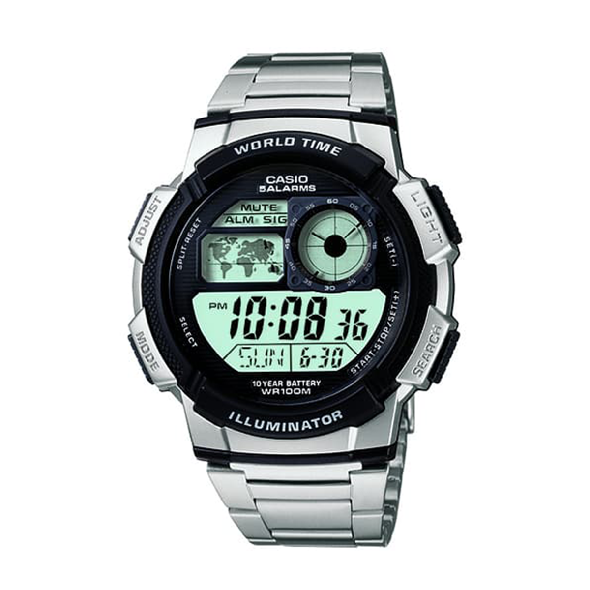 ساعت مچی مردانه کاسیو مدل CASIO-AE-1000WD-1A-طوسی