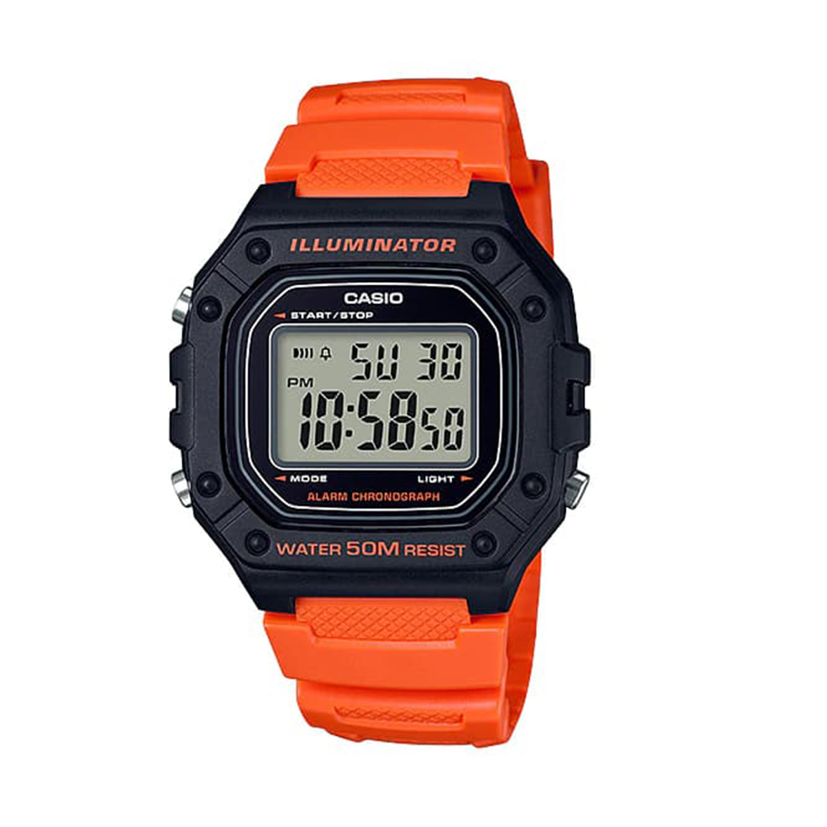 ساعت مچی کاسیو مدل CASIO-W-218H-4B2-نارنجی ساعت مچی کاسیو مدل CASIO-W-218H-4B2-نارنجی