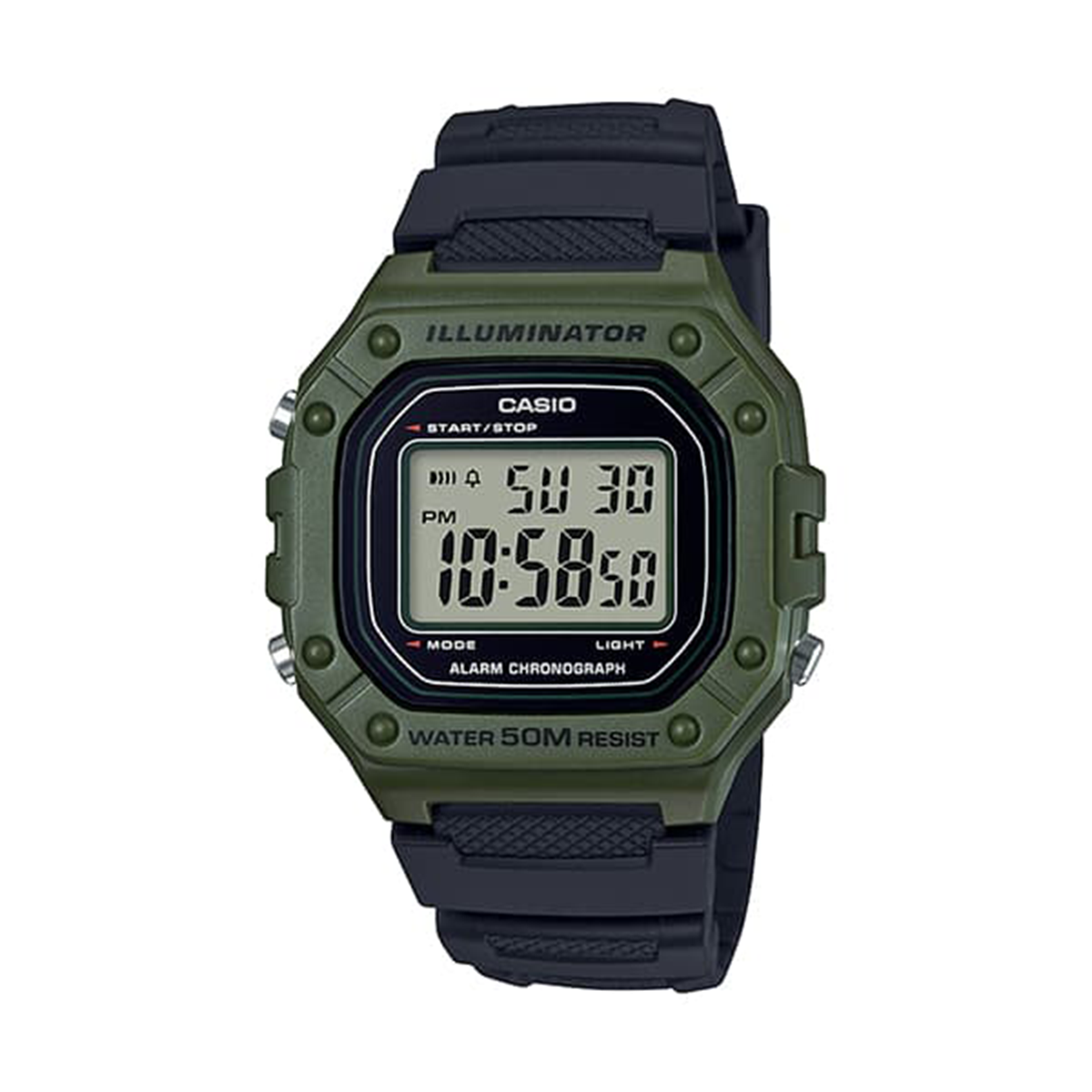 ساعت مچی مردانه کاسیو مدل CASIO-W-218H-3AV-سبز ساعت مچی مردانه کاسیو مدل CASIO-W-218H-3AV-سبز