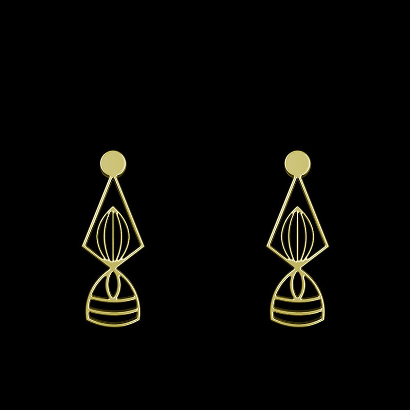 گوشواره طلا 18 عیار زنانه مدوپد مدل هندسی کد GA1-10102 گوشواره طلا 18 عیار زنانه مدوپد مدل هندسی کد GA1-10102