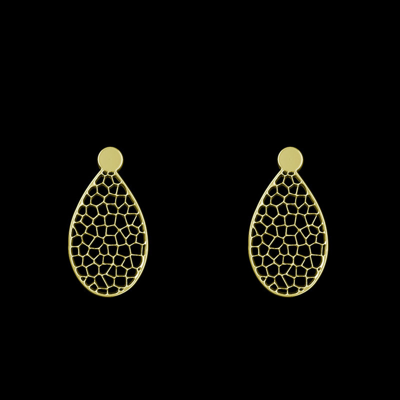 گوشواره طلا 18 عیار زنانه مدوپد مدل اشک کد GA1-10273