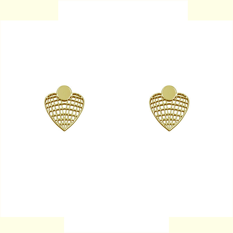 گوشواره طلا 18 عیار زنانه مدوپد مدل قلب کد GA1-10294 گوشواره طلا 18 عیار زنانه مدوپد مدل قلب کد GA1-10294