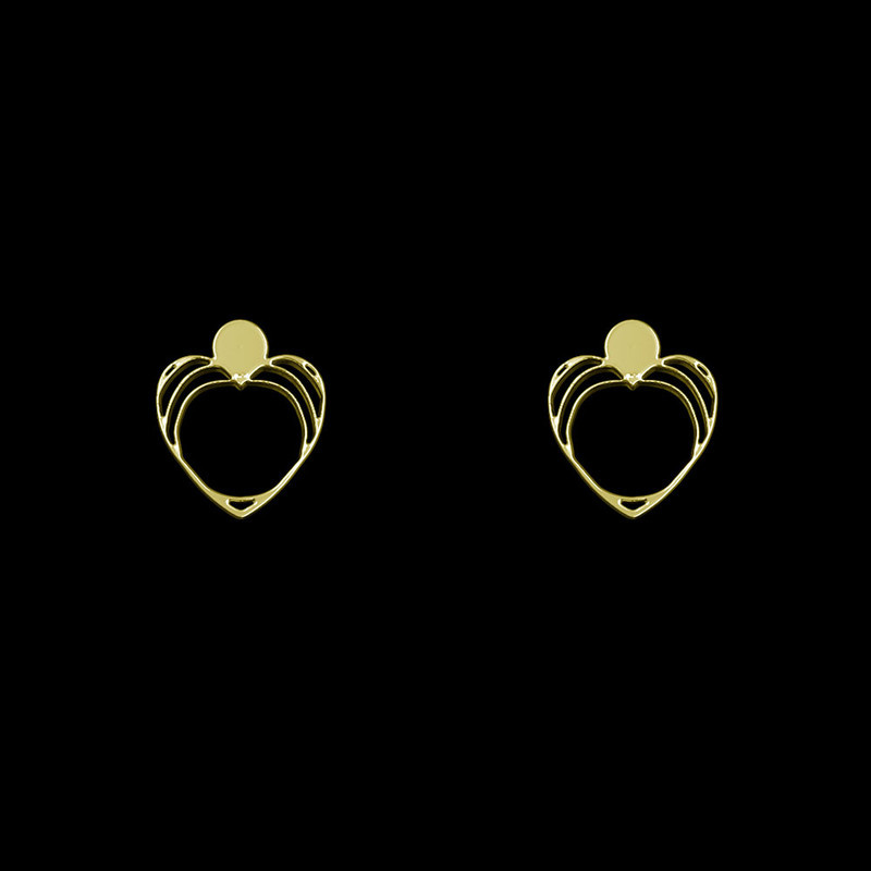 گوشواره طلا 18 عیار زنانه مدوپد مدل قلب کد GA1-10298 گوشواره طلا 18 عیار زنانه مدوپد مدل قلب کد GA1-10298