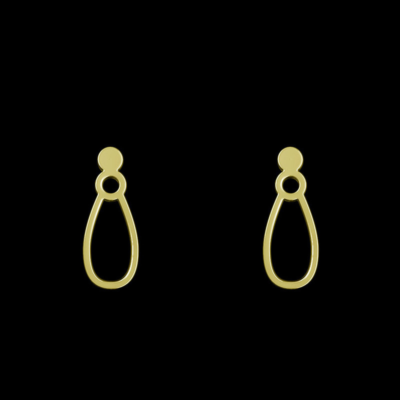 گوشواره طلا 18 عیار زنانه مدوپد مدل حلقه کد GA1-10314