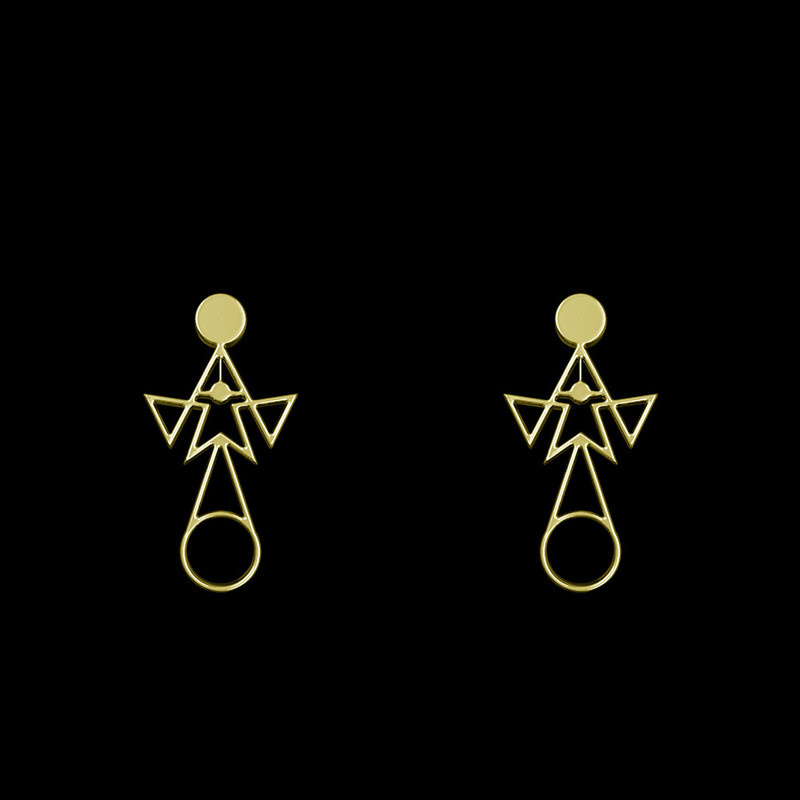 گوشواره طلا 18 عیار زنانه مدوپد مدل هندسی کد GA1-10330 گوشواره طلا 18 عیار زنانه مدوپد مدل هندسی کد GA1-10330