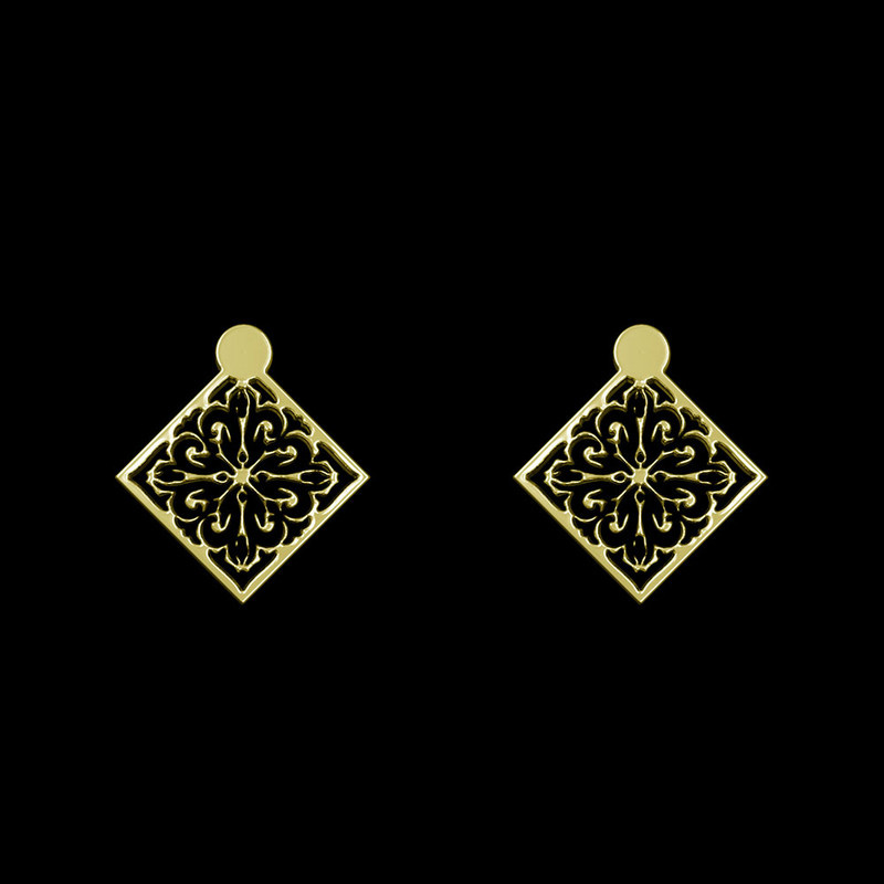 گوشواره طلا 18 عیار زنانه مدوپد مدل اسلیمی کد GA1-10361 گوشواره طلا 18 عیار زنانه مدوپد مدل اسلیمی کد GA1-10361