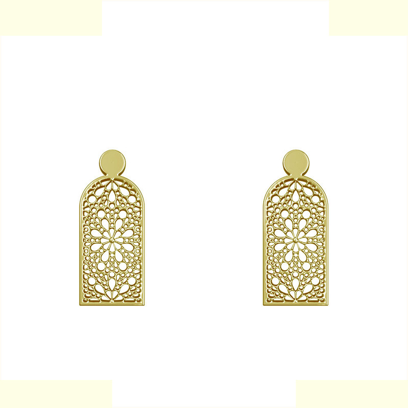 گوشواره طلا 18 عیار زنانه مدوپد مدل اسلیمی کد GA1-10449 گوشواره طلا 18 عیار زنانه مدوپد مدل اسلیمی کد GA1-10449