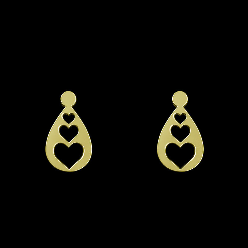 گوشواره طلا 18 عیار زنانه مدوپد مدل قلب کد GA1-10478 گوشواره طلا 18 عیار زنانه مدوپد مدل قلب کد GA1-10478