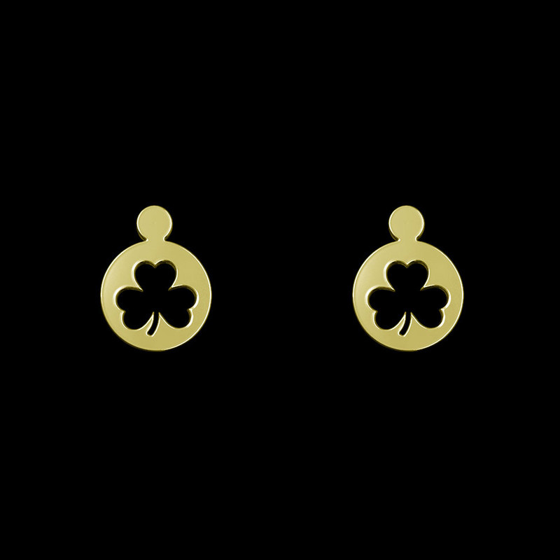 گوشواره طلا 18 عیار زنانه مدوپد مدل گل کد GA1-10555