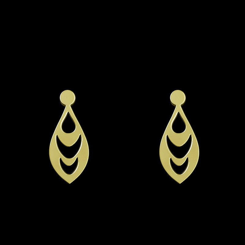 گوشواره طلا 18 عیار زنانه مدوپد مدل اشک کد GA1-10557