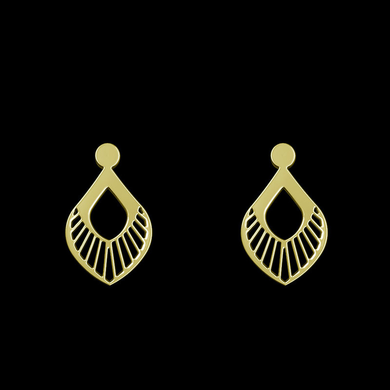 گوشواره طلا 18 عیار زنانه مدوپد مدل اشک کد GA1-10581