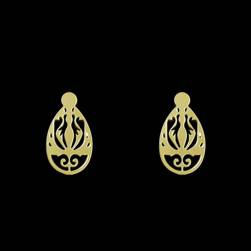 گوشواره طلا 18 عیار زنانه مدوپد مدل اسلیمی کد GA1-10586 گوشواره طلا 18 عیار زنانه مدوپد مدل اسلیمی کد GA1-10586