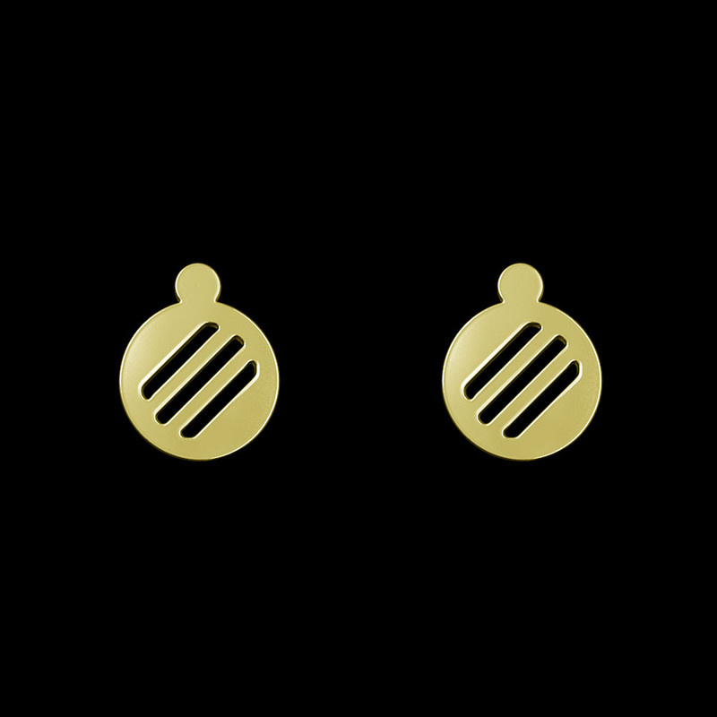 گوشواره طلا 18 عیار زنانه مدوپد مدل دایره کد GA1-10744