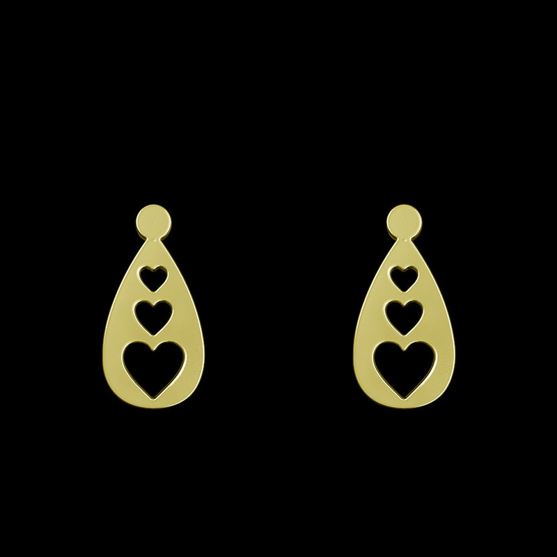 گوشواره طلا 18 عیار زنانه مدوپد مدل اشک و قلب کد GA1-10750 گوشواره طلا 18 عیار زنانه مدوپد مدل اشک و قلب کد GA1-10750