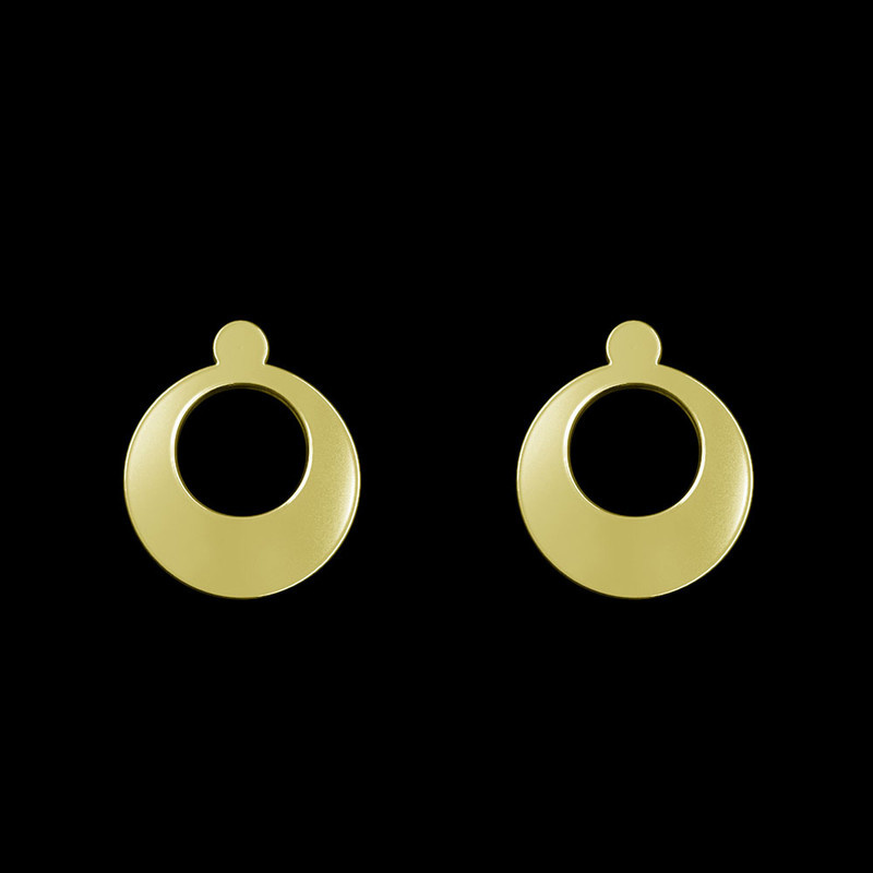 گوشواره طلا 18 عیار زنانه مدوپد مدل دایره کد GA1-10758