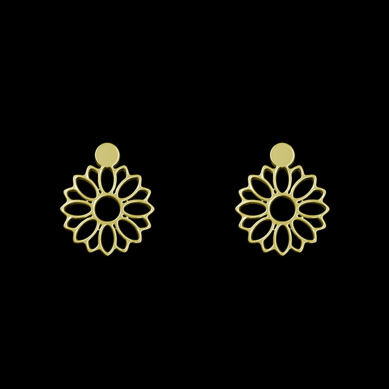 گوشواره طلا 18 عیار زنانه مدوپد مدل گل کد GA1-10761 گوشواره طلا 18 عیار زنانه مدوپد مدل گل کد GA1-10761