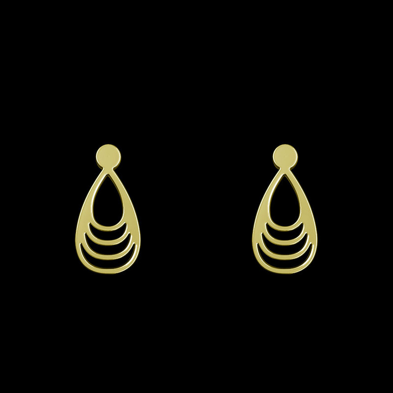 گوشواره طلا 18 عیار زنانه مدوپد مدل اشک کد GA1-10764