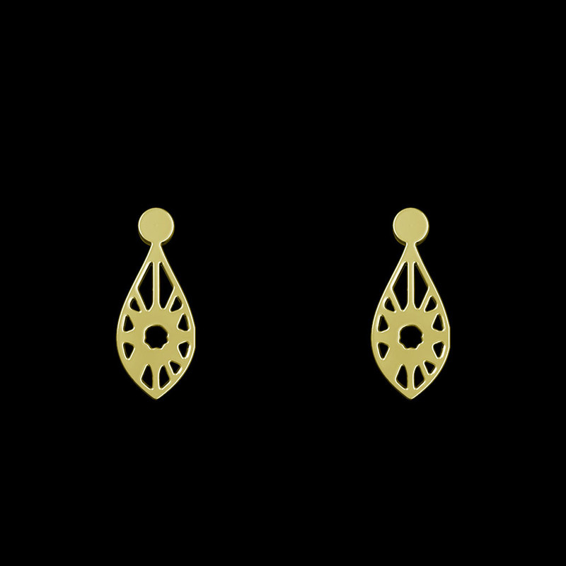 گوشواره طلا 18 عیار زنانه مدوپد مدل اشک کد GA1-10817