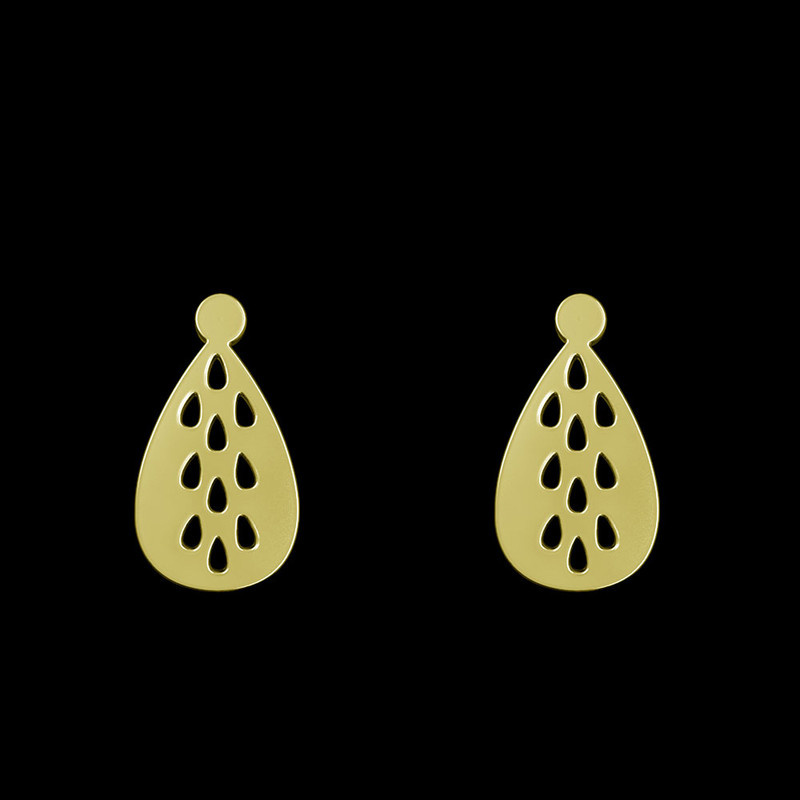 گوشواره طلا 18 عیار زنانه مدوپد مدل اشک کد GA1-10824