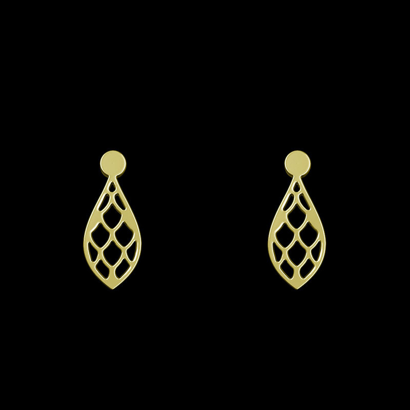 گوشواره طلا 18 عیار زنانه مدوپد مدل اشک کد GA1-10825