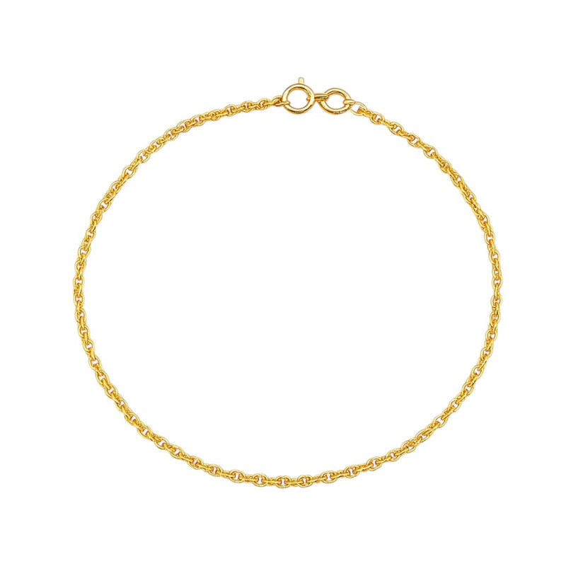 دستبند زنجیری طلا 18 عیار زنانه مدوپد مدل طنابی