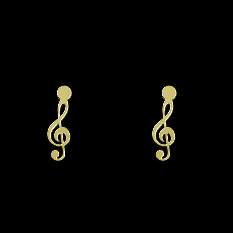 گوشواره طلا 18 عیار زنانه مدوپد مدل نت موسیقی کد GA1-10873 گوشواره طلا 18 عیار زنانه مدوپد مدل نت موسیقی کد GA1-10873