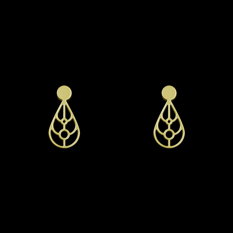 گوشواره طلا 18 عیار زنانه مدوپد مدل اشک کد GA1-10872