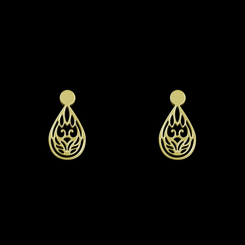 گوشواره طلا 18 عیار زنانه مدوپد مدل اشک کد GA1-11056