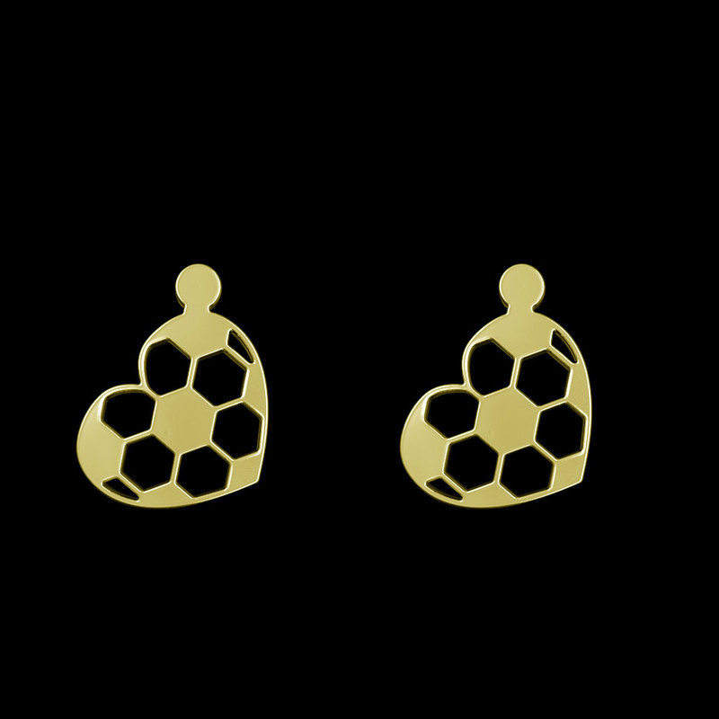 گوشواره طلا 18 عیار زنانه مدوپد مدل قلب فوتبالی کد GA1-11162 گوشواره طلا 18 عیار زنانه مدوپد مدل قلب فوتبالی کد GA1-11162