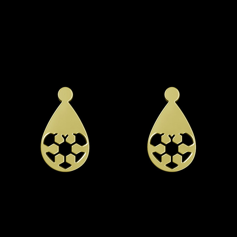 گوشواره طلا 18 عیار زنانه مدوپد مدل قلب فوتبالی کد GA1-11164 گوشواره طلا 18 عیار زنانه مدوپد مدل قلب فوتبالی کد GA1-11164