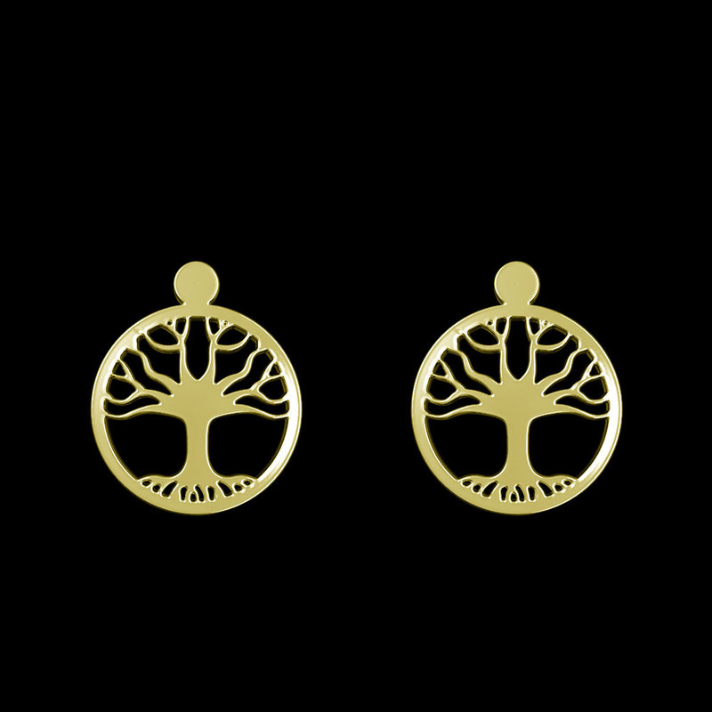 گوشواره طلا 18 عیار زنانه مدوپد مدل درخت کد GA1-11199 گوشواره طلا 18 عیار زنانه مدوپد مدل درخت کد GA1-11199