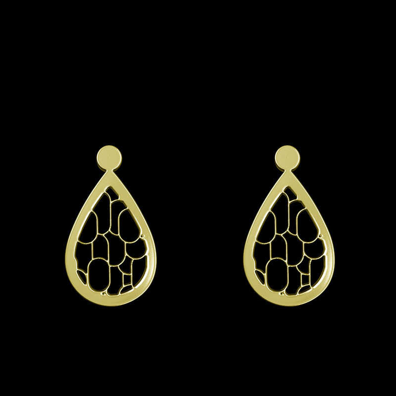 گوشواره طلا 18 عیار زنانه مدوپد مدل اشک کد GA1-11229