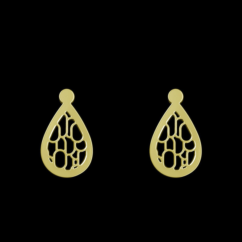 گوشواره طلا 18 عیار زنانه مدوپد مدل اشک کد GA1-11272