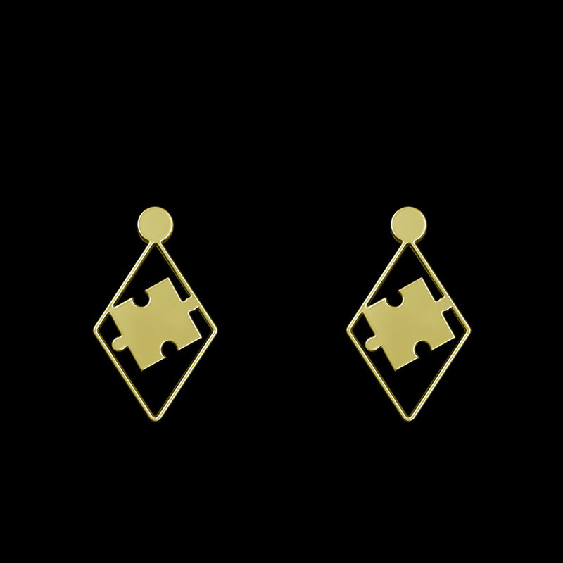 گوشواره طلا 18 عیار زنانه مدوپد مدل پازل کد GA1-11367 گوشواره طلا 18 عیار زنانه مدوپد مدل پازل کد GA1-11367