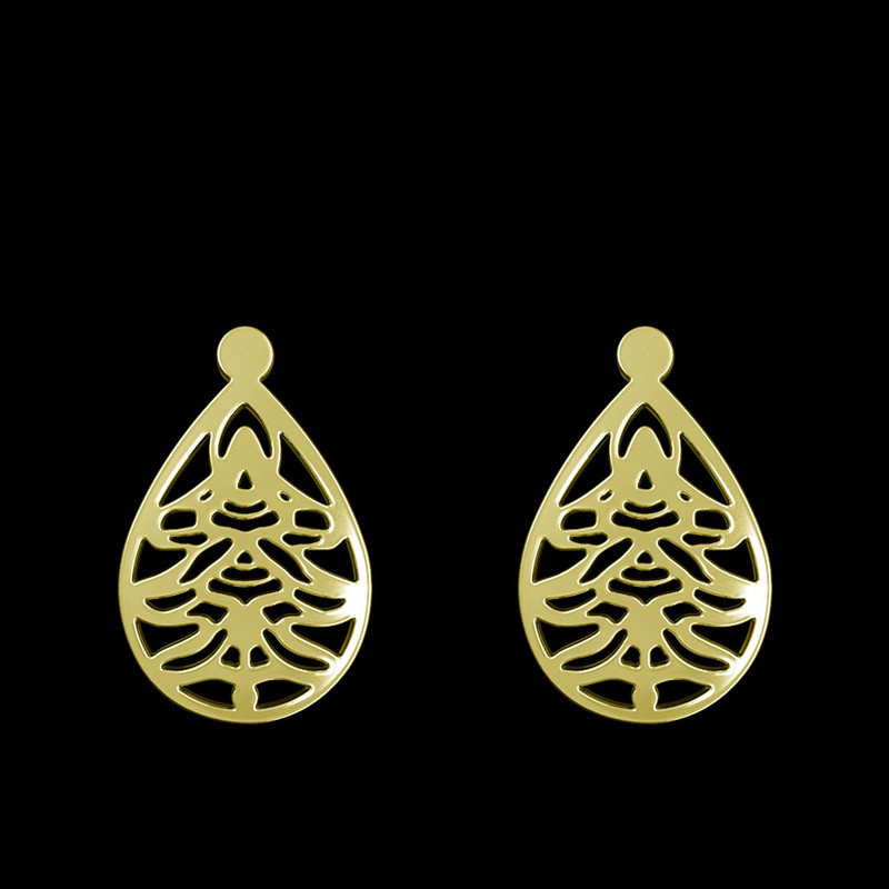 گوشواره طلا 18 عیار زنانه مدوپد مدل درخت کد GA1-11403 گوشواره طلا 18 عیار زنانه مدوپد مدل درخت کد GA1-11403