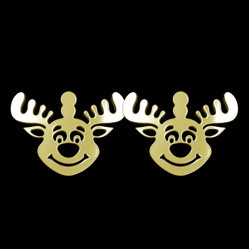 گوشواره طلا 18 عیار زنانه مدوپد مدل گوزن کد GA1-11423