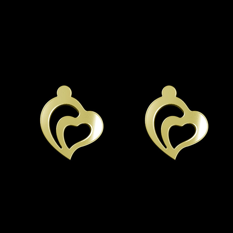 گوشواره طلا 18 عیار زنانه مدوپد مدل قلب کد GA1-11428 گوشواره طلا 18 عیار زنانه مدوپد مدل قلب کد GA1-11428