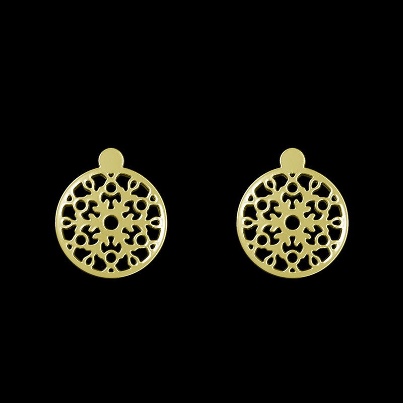 گوشواره طلا 18 عیار زنانه مدوپد مدل دایره اسلیمی کد GA1-11435 گوشواره طلا 18 عیار زنانه مدوپد مدل دایره اسلیمی کد GA1-11435