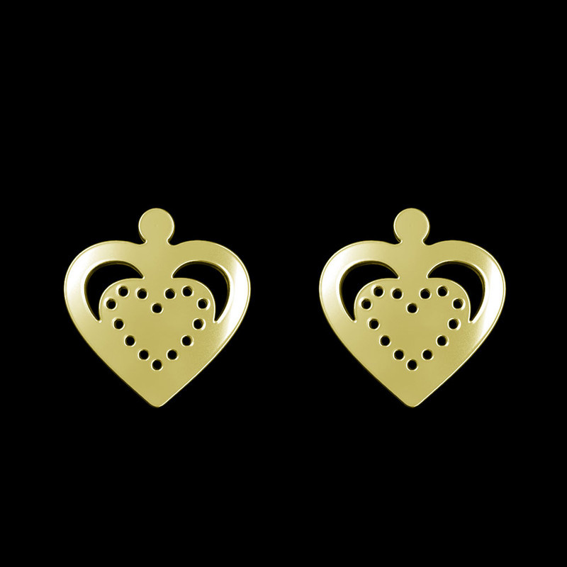 گوشواره طلا 18 عیار زنانه مدوپد مدل قلب کد GA1-11495 گوشواره طلا 18 عیار زنانه مدوپد مدل قلب کد GA1-11495