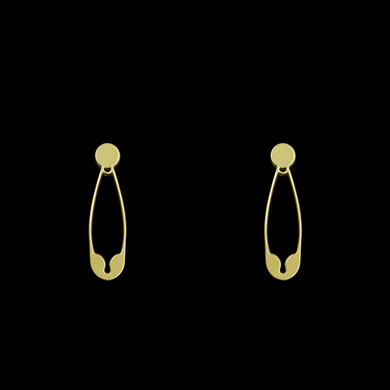 گوشواره طلا 18 عیار زنانه مدوپد مدل سنجاق کد GA1-11516