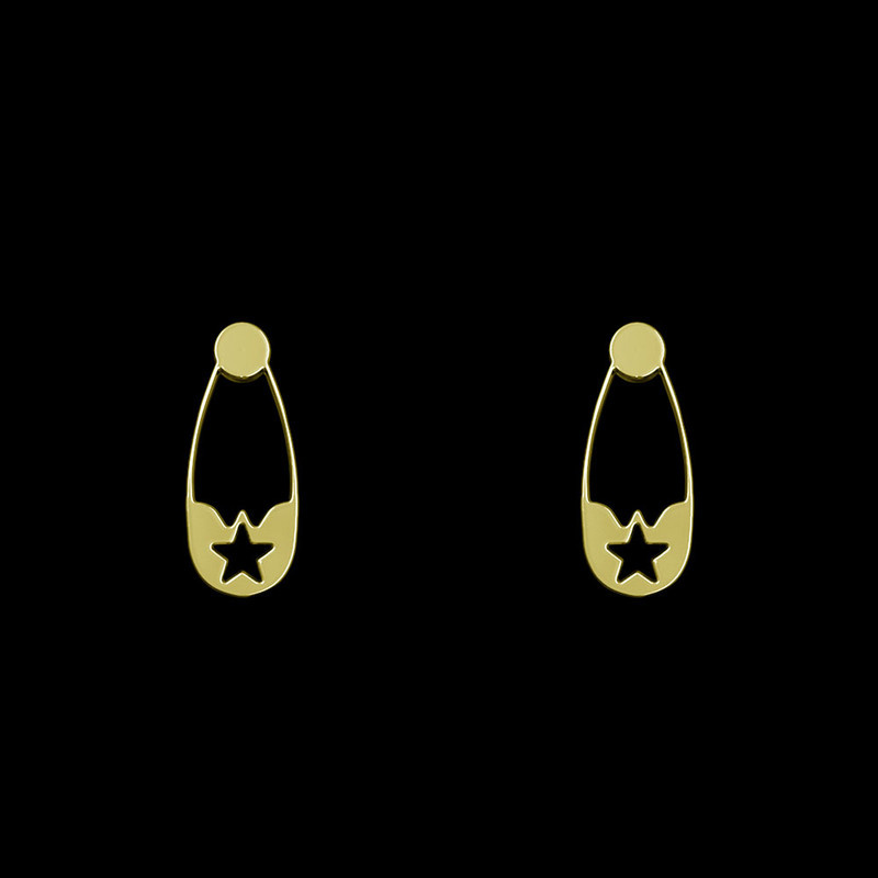 گوشواره طلا 18 عیار زنانه مدوپد مدل سنجاق ستاره کد GA1-11517 گوشواره طلا 18 عیار زنانه مدوپد مدل سنجاق ستاره کد GA1-11517