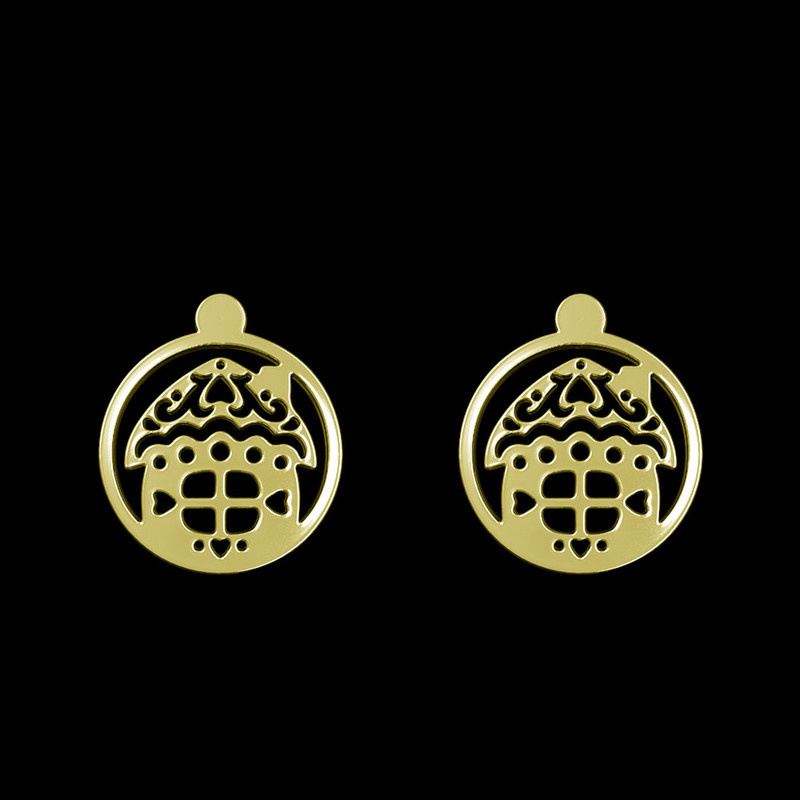 گوشواره طلا 18 عیار زنانه مدوپد مدل خانه کد GA1-11532 گوشواره طلا 18 عیار زنانه مدوپد مدل خانه کد GA1-11532