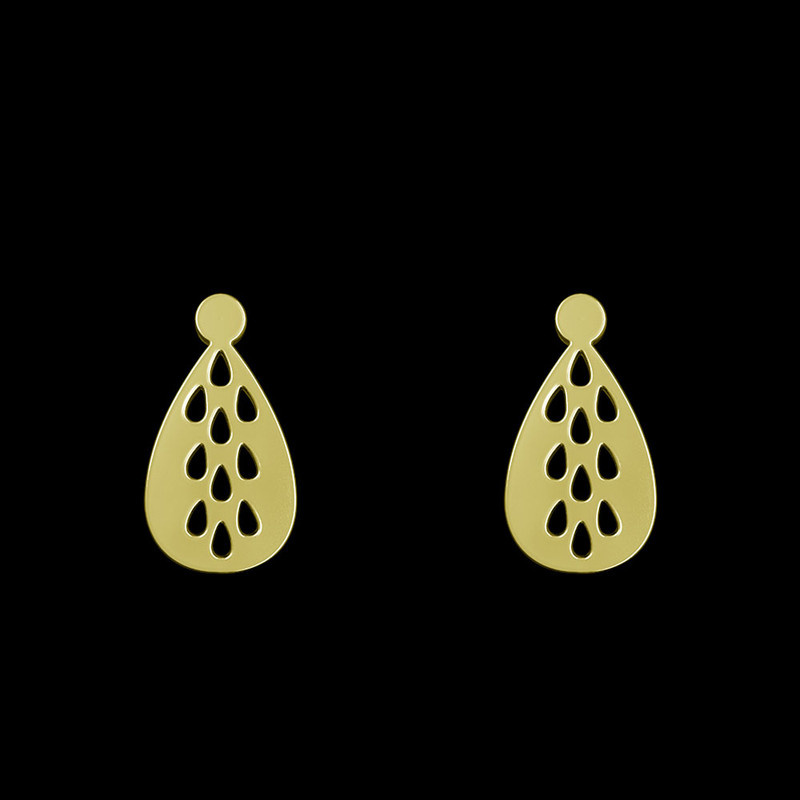 گوشواره طلا 18 عیار زنانه مدوپد مدل اشک کد GA1-11535