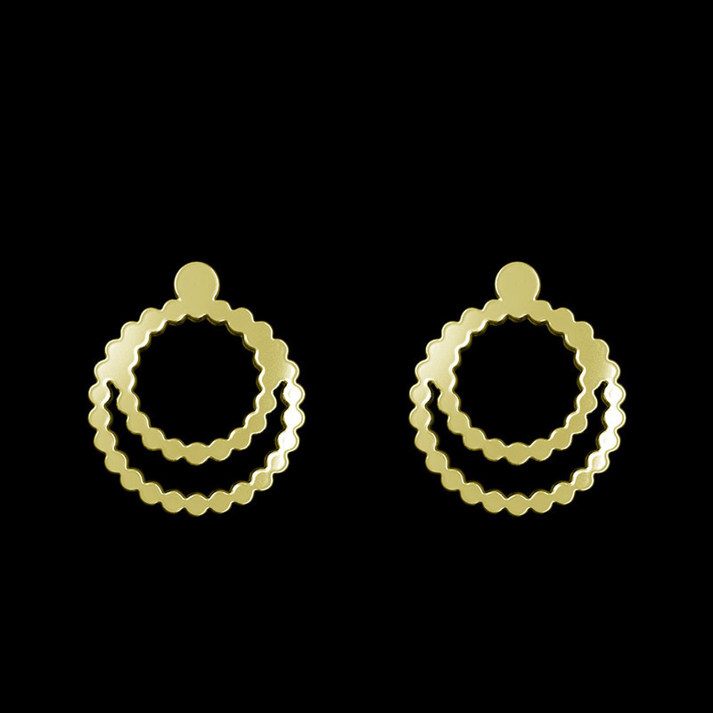 گوشواره طلا 18 عیار زنانه مدوپد مدل حلقه کد GA1-11556