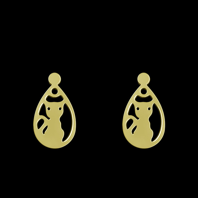 گوشواره طلا 18 عیار زنانه مدوپد مدل گربه کد GA1-11659 گوشواره طلا 18 عیار زنانه مدوپد مدل گربه کد GA1-11659