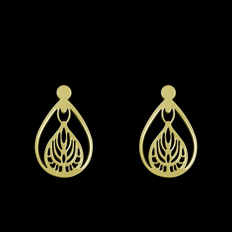 گوشواره طلا 18 عیار زنانه مدوپد مدل هندسی کد GA1-11714 گوشواره طلا 18 عیار زنانه مدوپد مدل هندسی کد GA1-11714