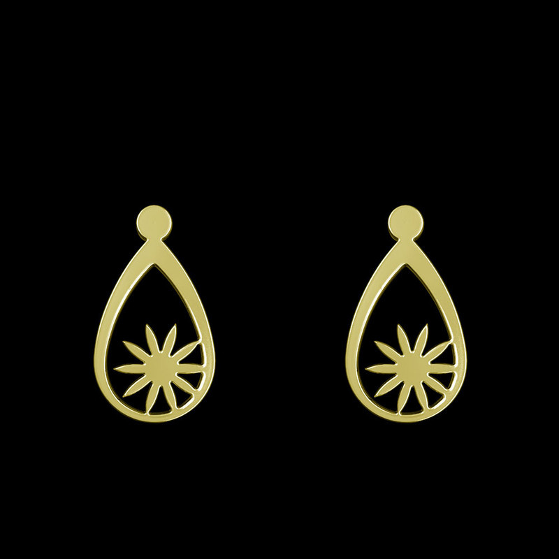 گوشواره طلا 18 عیار زنانه مدوپد مدل اشک و گل کد GA1-11736 گوشواره طلا 18 عیار زنانه مدوپد مدل اشک و گل کد GA1-11736