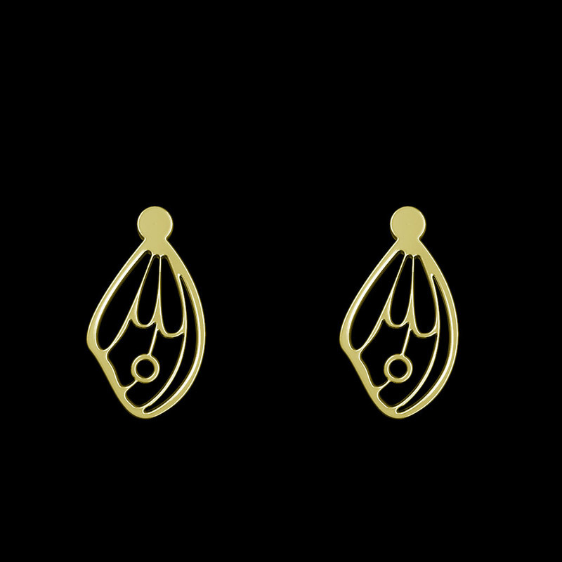 گوشواره طلا 18 عیار زنانه مدوپد مدل بال پروانه کد GA1-11800 گوشواره طلا 18 عیار زنانه مدوپد مدل بال پروانه کد GA1-11800